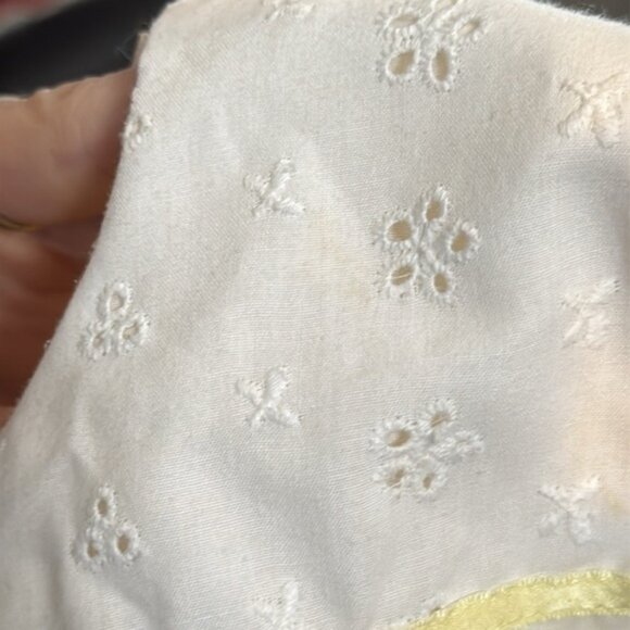 Vintage Yellow Gingham Party Dress Floral Easter Size 3x - Picture 13 of 15